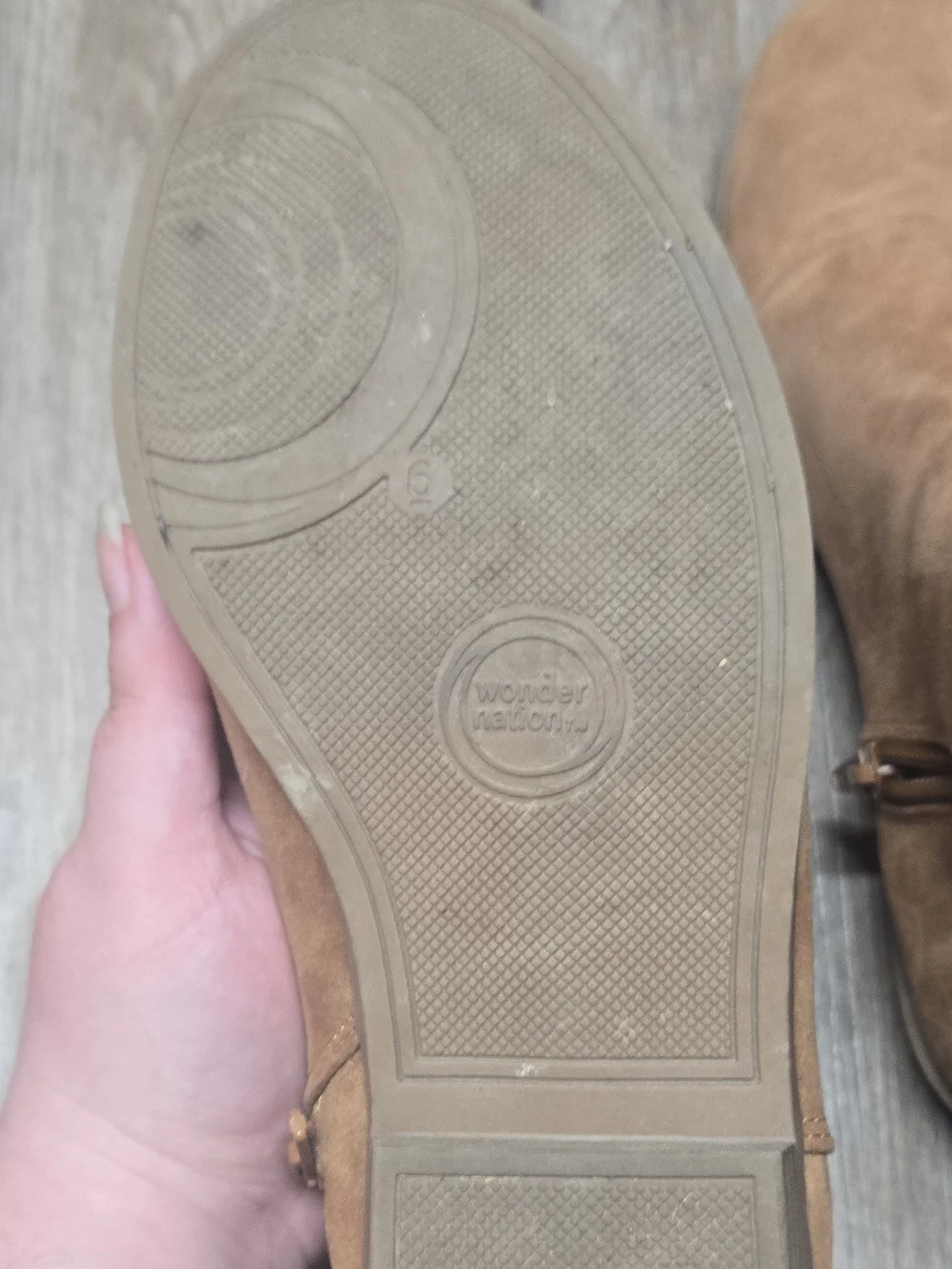 Wonder Nation Girls Suede Ankle Booties in Tan - Sleek Everyday Style